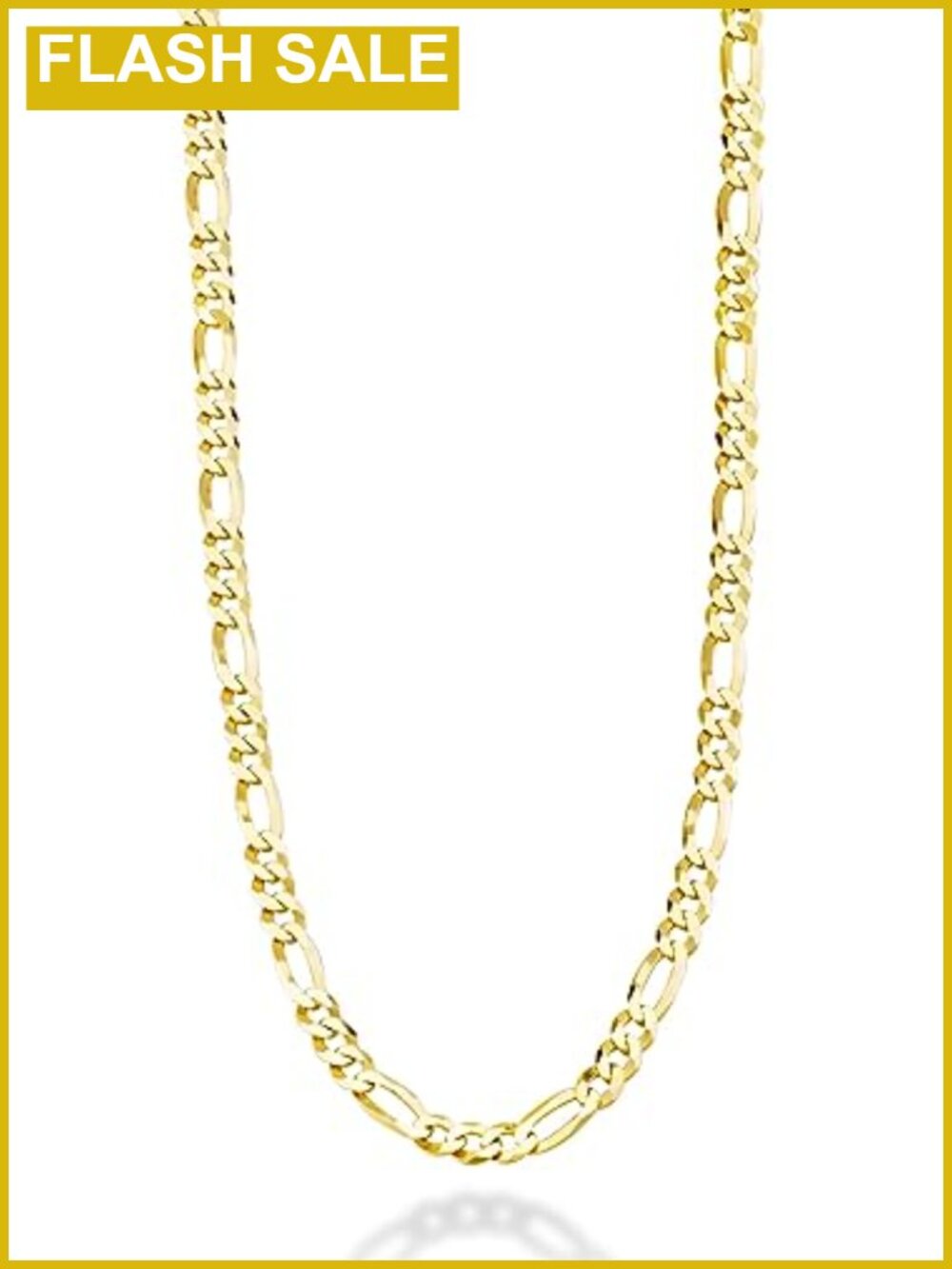 925 Sterling Silver 5mm Figaro Chain Necklace Italian Craftsmanship